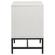 Noro Nightstand 24 Inch 2 Storage Drawers Modern White Black Metal BM329234