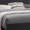 Dex 4 Piece Full Bedroom Set, Black, Gold Accents, LED Headboard