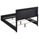 Dex 4 Piece Twin Bedroom Set, Black, Gold Accents, LED Headboard