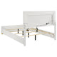 Dex 4 Piece Full Bedroom Set White Gold Accents LED Headboard