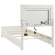Dex 4 Piece Twin Bedroom Set, White, Gold Accents, LED Headboard