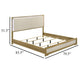 Hyle King Size Bed Natural Brown Hardwood LED Backlit Headboard