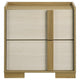 Hyle Nightstand 2 Drawers 24 Inch Modern Natural Brown and White BM329248