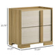 Hyle Nightstand 2 Drawers 24 Inch Modern Natural Brown and White BM329248