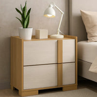 Natural Brown, White