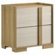 Hyle Nightstand, 2 Drawers, 24 Inch Modern Natural Brown and White