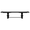 Som Dining Table with Plank-Style Extendable 94-126 Inch Top Black BM329270