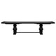 Som Dining Table with Plank-Style Extendable 94-126 Inch Top Black BM329270
