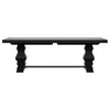 Som Dining Table with Plank-Style Extendable 94-126 Inch Top Black BM329270