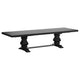 Som Dining Table with Plank-Style Extendable 94-126 Inch Top Black BM329270
