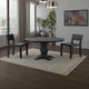 Som Dining Table with Pedestal Base, Antique Style Black 60 Inch Round