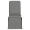 Shaw Dining Chair Set of 2 Tall Rolled Back and Skirted Base Gray BM329277
