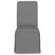 Shaw Dining Chair Set of 2 Tall Rolled Back and Skirted Base Gray BM329277