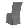 Shaw Dining Chair Set of 2 Tall Rolled Back and Skirted Base Gray BM329277
