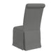 Shaw Dining Chair Set of 2 Tall Rolled Back and Skirted Base Gray BM329277