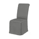 Shaw Dining Chair Set of 2 Tall Rolled Back and Skirted Base Gray BM329277