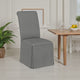 Shaw Dining Chair Set of 2, Tall Rolled Back and Skirted Base, Gray