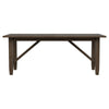 Andy Dining Table Removable Leaf Rectangular Brown Wood 76-94 Inch BM329281