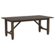 Andy Dining Table, Removable Leaf, Rectangular Brown Wood 76-94 Inch
