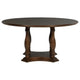 Monta Round Dining Table Turned Legs and Shelf Brown Wood 60 Inch BM329284
