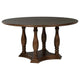 Monta Round Dining Table Turned Legs and Shelf Brown Wood 60 Inch BM329284