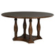 Monta Round Dining Table Turned Legs and Shelf Brown Wood 60 Inch BM329284