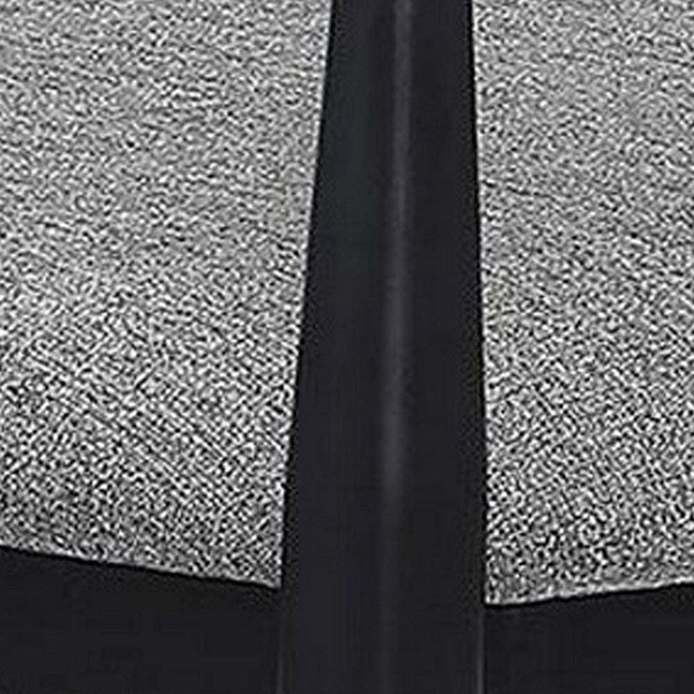 Exis Dining Armchair Set of 2 Modern Gray Fabric Sleek Black Metal BM329290