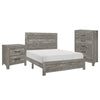 Eb 3 Piece Bedroom Set | Full Size | Farmhouse Style | Gray Black BM329297
