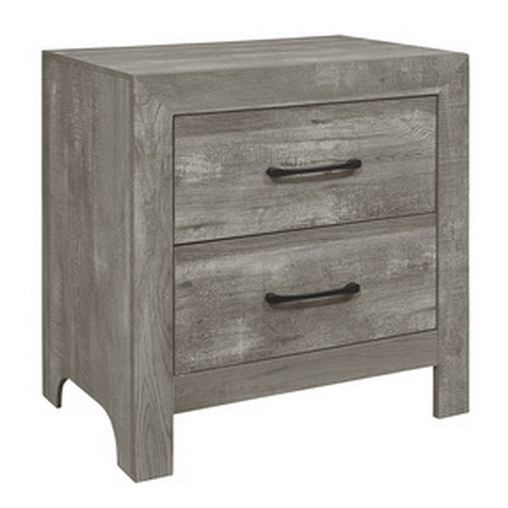 Eb 3 Piece Bedroom Set | Full Size | Farmhouse Style | Gray Black BM329297
