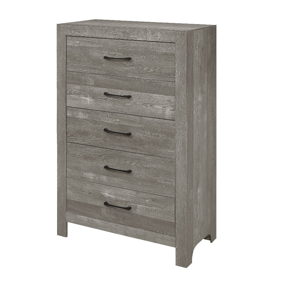 Eb 3 Piece Bedroom Set | Full Size | Farmhouse Style | Gray Black BM329297