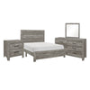 Eb 4 Piece Bedroom Set | Queen Size | Farmhouse Style | Gray Black BM329298