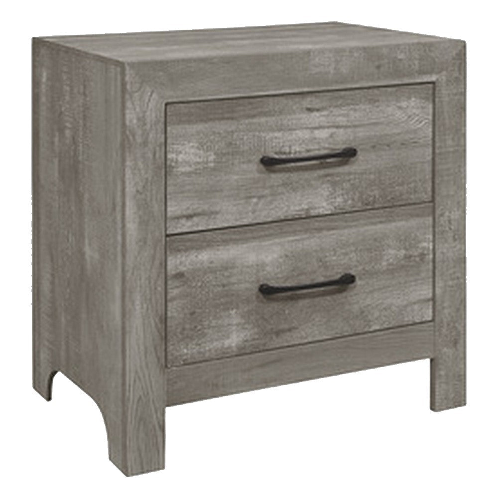 Eb 4 Piece Bedroom Set | Queen Size | Farmhouse Style | Gray Black BM329298