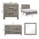 Eb 4 Piece Bedroom Set | Queen Size | Farmhouse Style | Gray Black BM329298