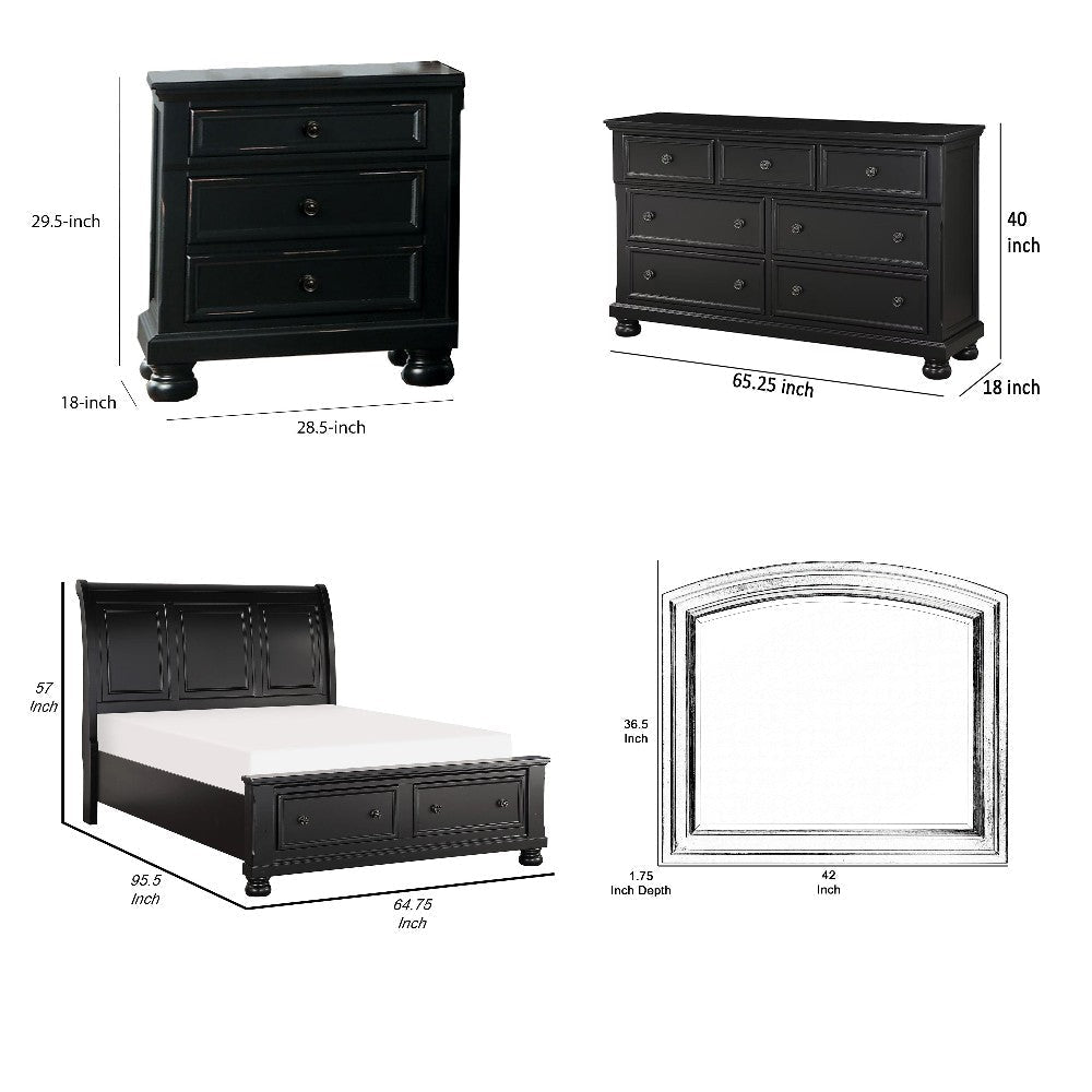 Ben 4 Piece Bedroom Set | Queen Size | Transitional | Black Bronze BM329300
