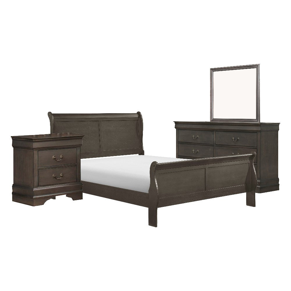 Ve 4 Piece Bedroom Set | Queen Size | Transitional | Stained Gray BM329301
