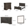 Ve 4 Piece Bedroom Set | Queen Size | Transitional | Stained Gray BM329301