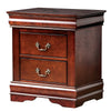 Poy 3 Piece Bedroom Set | Full Size | Cherry Brown | Metal Pull Handles BM329304