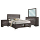Isy 4 Piece Bedroom Set | Queen Size | Contemporary Gray | Silver Knobs BM329312