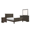 Fy 4 Piece Bedroom Set | California King | Stained Gray | Brass Handles BM329314