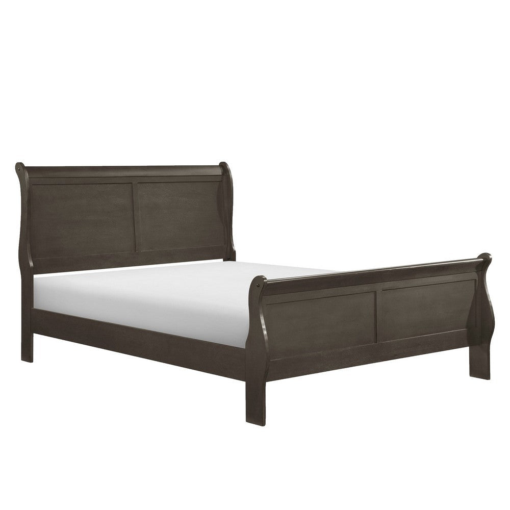 Fy 4 Piece Bedroom Set | California King | Stained Gray | Brass Handles BM329314