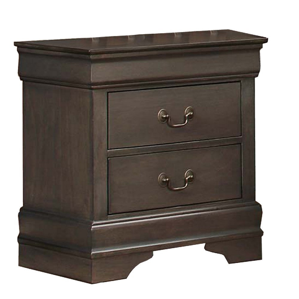 Fy 4 Piece Bedroom Set | California King | Stained Gray | Brass Handles BM329314