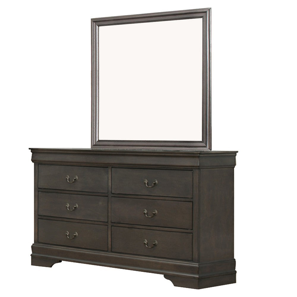 Fy 4 Piece Bedroom Set | California King | Stained Gray | Brass Handles BM329314