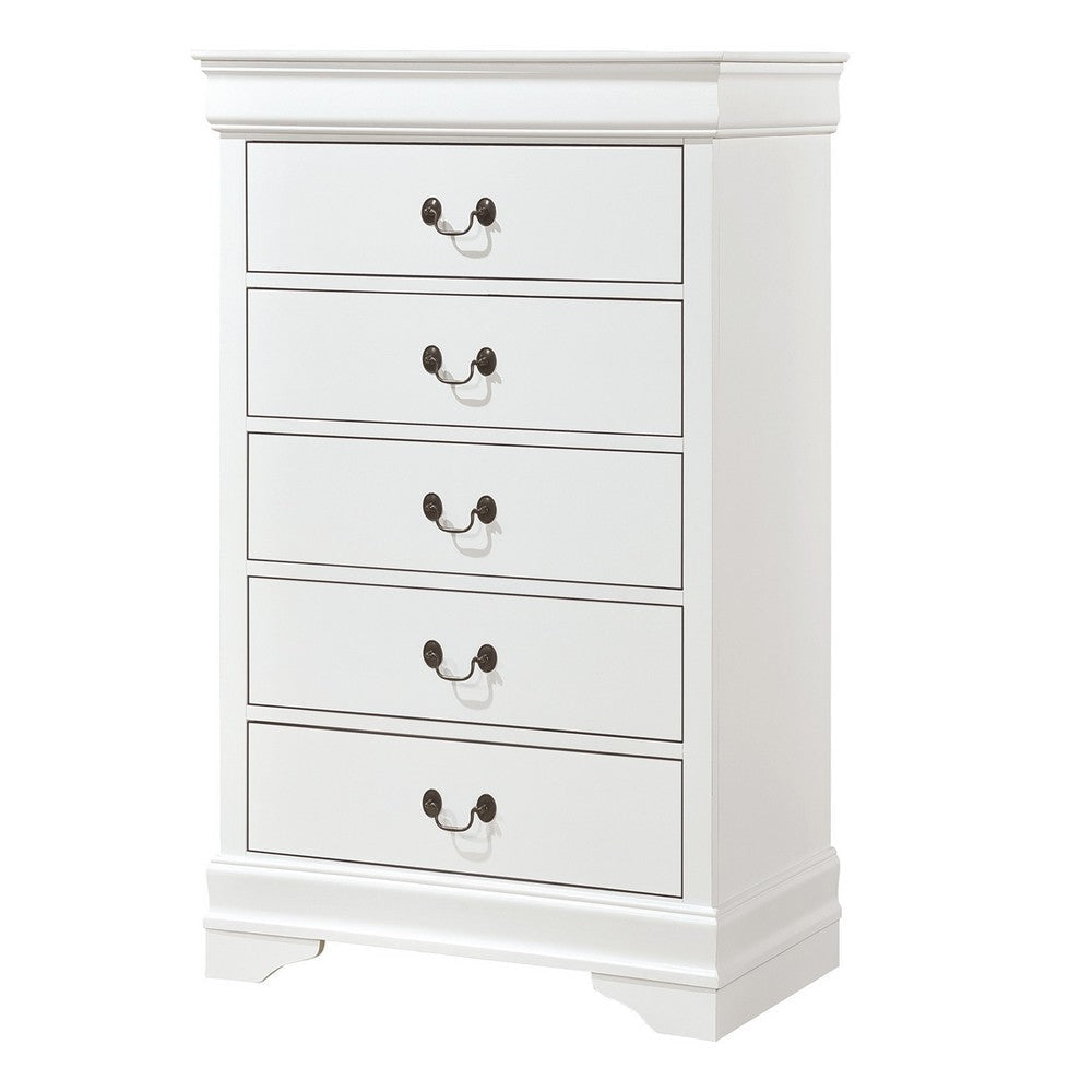 Fy 3 Piece Bedroom Set | Full Size | Classic White | Brass Handles BM329318