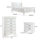 Fy 3 Piece Bedroom Set | Full Size | Classic White | Brass Handles BM329318