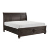 Oria 4 Piece Bedroom Set | Queen Size | Dark Brown | Round Knobs BM329319
