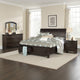 Oria 4 Piece Bedroom Set | Queen Size | Dark Brown | Round Knobs