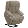 Limi Power Lift Recliner Chair Camel Brown USB Port Cupholders BM329618