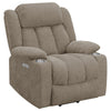 Limi Power Lift Recliner Chair Camel Brown USB Port Cupholders BM329618