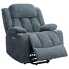 Limi Power Lift Recliner Chair Slate Blue USB Port Cupholders BM329620