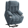 Limi Power Lift Recliner Chair Slate Blue USB Port Cupholders BM329620
